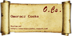 Omoracz Cseke névjegykártya
